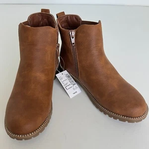 Children’s Place Girls Youth Jeweled Chelsea Bootie Size 3 - Tan -  NWT - Picture 1 of 8