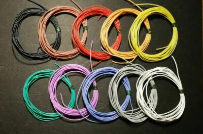 10 x 2,5 mt Cavo Silicone EXTRA FLESSIBILE 30AWG - Ideale Cablaggio Locomotive - Immagine 1 di 4