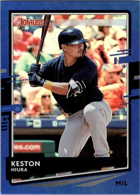 2020 Donruss Holo Blue #184 Keston Hiura - BB - Image 1 of 2