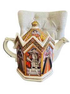 Vintage Sadler England Royal Teapot King Henry VIII & Six Wives Tudor Boleyn - Picture 1 of 12