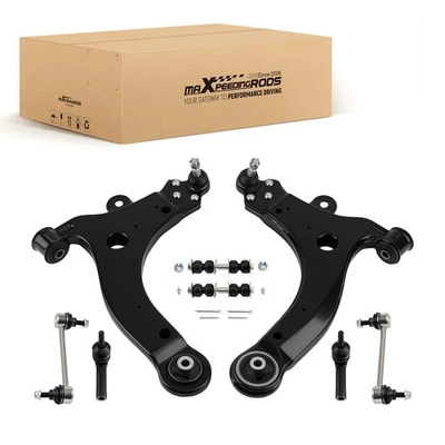 Front Lower Control Arms Tie Rods Sway Bar Kit For 2005-2009 Buick Allure 3.8L - Image 1 of 4
