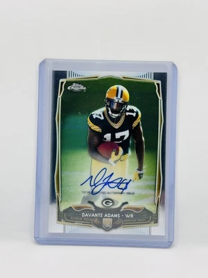 Topps 2014 cromo automático Davante Adams radiocontrol novato #114 Foto 1 de 2