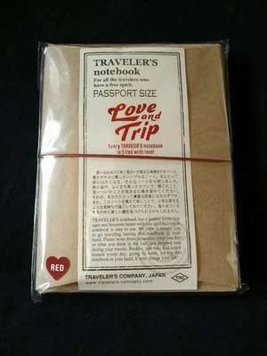 TRAVELER'S NOTEBOOK Traveler's Company. Love and Trip Red Notebook Passport Size Limited FS JP NEW