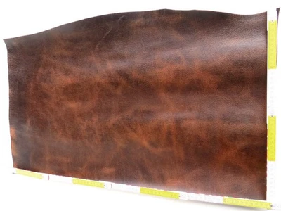 Lederhaut FETTLEDER BRAUN VINTAGE 60x40 3,2mm pflanzlich Bio Rindleder Dickleder - Bild 1 von 2