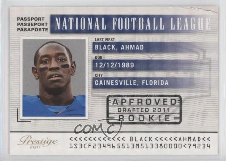 2011 Panini Prestige NFL Passport Holokote /100 Ahmad Black #4 Rookie RC - Image 1 of 2
