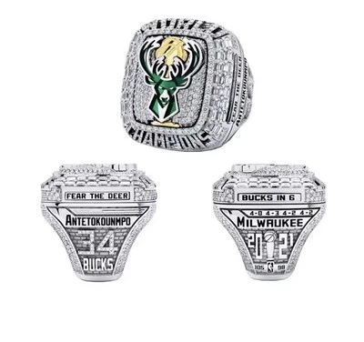 NBA  / 2021 Milwaukee Bucks championship  ring / Giannis - Image 1 of 4