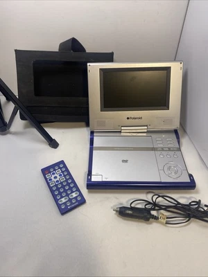 Reproductor de DVD portátil Polaroid DPA-07046Q con cables y control remoto para piezas Foto 1 de 4