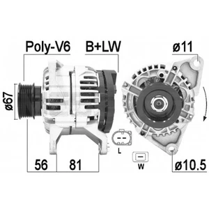 Alternator EB1158Q AX6138 LRA02187 0 986 042 670 CAL10157RS 437481 301684RI - Picture 1 of 2