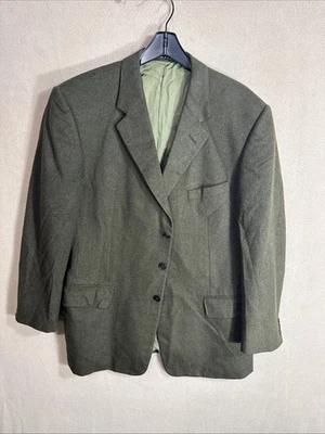Chester Barrie 44L Verde Bosque 100% Cachemira Savile Row Hecho en Inglaterra 3 BTN Foto 1 de 4