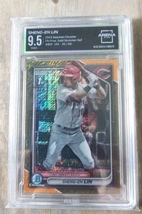 Sheng-En Lin 2024 Bowman Gold Shimmer Refractor #BCP-155 #1/50 Cincinnati Reds - Picture 1 of 3