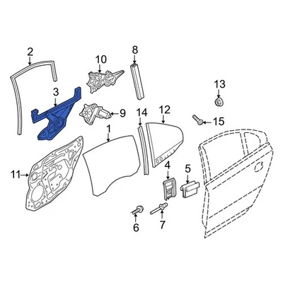 For Volvo S80 2007-2016 Volvo 30784509 Front Left Window Regulator Foto 1 de 4