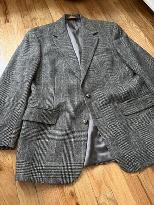 Vtg Brooks Brothers Camelhair Blazer Jacket Mens 40R Glen Plaid  - Image 1 of 4