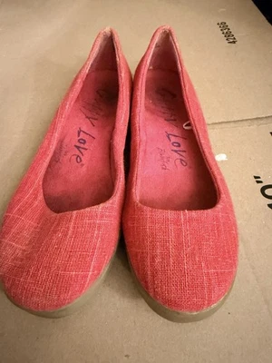 Zapatos planos sin cordones Blowfish Guppy Love rojo tweed, talla 7 Foto 1 de 4