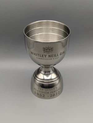 Whitley Neill 25ml & 50ml Spirit Measure Double Jigger Stainless Steel Queen Gin - Image 1 of 4