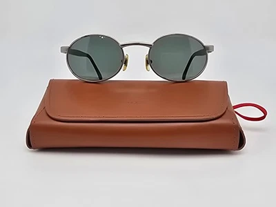 Fossil Eyewear CS1008PLD Hawk Silver Black Frame Grey Glass Lens Sunglasses 50mm - Image 1 of 4