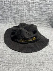 Dr. Martens Air Wair Vintage 90s Black Emboirdered Bucket Hat Size Large/Xlarge - Picture 1 of 4