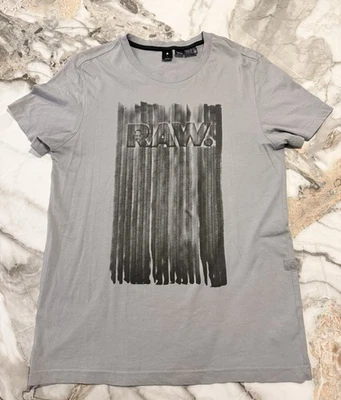Camiseta de manga corta G-Star RAW para hombre genial gris más logotipo gráfico Foto 1 de 4