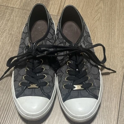 Zapatillas deportivas Coach Empire Signature Logo para mujer talla 8B grises A00248 Foto 1 de 4