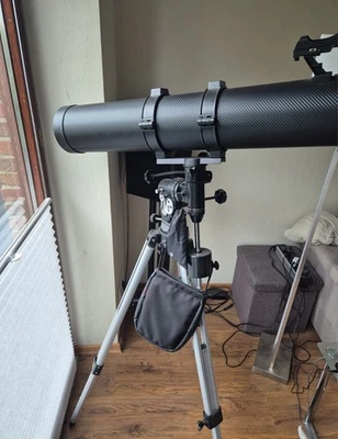 Bresser Spiegelteleskop Galaxia EQ-Sky 114/900 mit Stativ und Zubehör - Bild 1 von 4