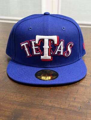 SHIPS 4/1 Texas TETAS Rangers Banned New Era Hat Viral 59Fifty Overlap Fitted Ha
