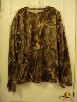 Outfitters Ridge Camouflage Long Sleeve Poly Shirt Size 2XL RealTree Hardwood - Image 1 of 4