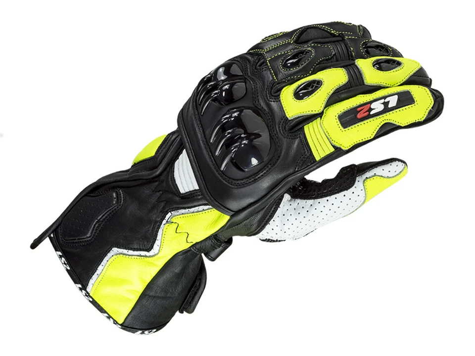 LS2 Gloves Swift Racing Black Yellow Racing Biker Glove From Rin - Image 1 of 3