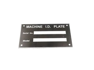 DATA PLATE FITS TO MACHINE EQUIPMENTS LIKE MODEL AND SER NO #V434-8 - Foto 1 di 6