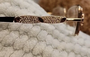 Diva 5334 Brille von Eastern States C820E Italien Rahmen Swarovski Kristalle EUC - Bild 1 von 11