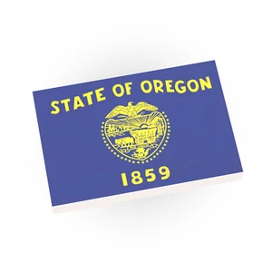 Oregon State Flag - Custom Printed MOC - 2x3  - Minifig Brick City - Picture 1 of 1