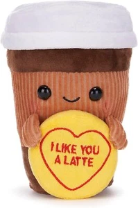 Posh Paws Swizzels Love Hearts 18 cm I Like You A Latte Tazza da caffè peluche morbido