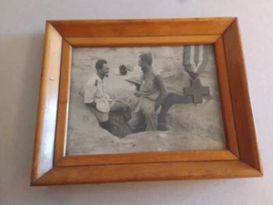 BERSAGLIERI CAMPAGNA D'AFRICA FOTOGRAFIA ORIGINALE E MEDAGLIA AL MERITO GUERRA - Foto 1 di 4