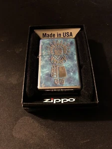 Zippo Lighter Native American Statue 2010 Design - Picture 1 of 2
