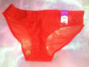 AMBRIELLE LIMITED EDITION LACE BIKINI-FLAME SCARLET-SIZE: S/5-NWT - Picture 1 of 3