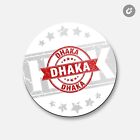Dhaka Travel Grunge | 4'' X 4'' Round Decorative Magnet
