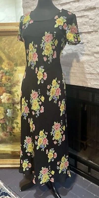 Vintage Ronni Nicole Y2K Floral Fairy Dress Long Maxi Size 8 Strechy Lined - Image 1 of 4