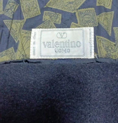 Abrigo vintage Valentino Uomo clásico todo estambre a medida db guisante 54R talla grande Foto 1 de 4