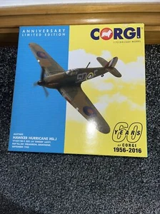 CORGI AA27603 Hawker Hurricane Mk I Raf 501 Sq V7357 Ginger Lacey Raf Gravesend - Picture 1 of 12