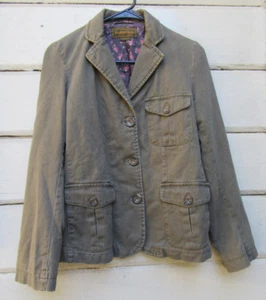 Woodland Classics Olive Military Style Jacket 100% Cotton Field Coat Wms M - Bild 1 von 12