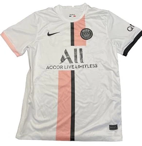 PARIS SAINT GERMAIN Nike Jersey Football Shirt Men Soccer AII Sz L #3 Pink White - Picture 1 of 11