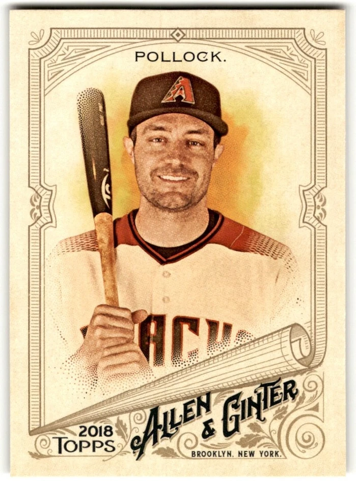 2018 Topps Allen & Ginter A.J. Pollock #98 Arizona Diamondbacks - Image 1 of 2