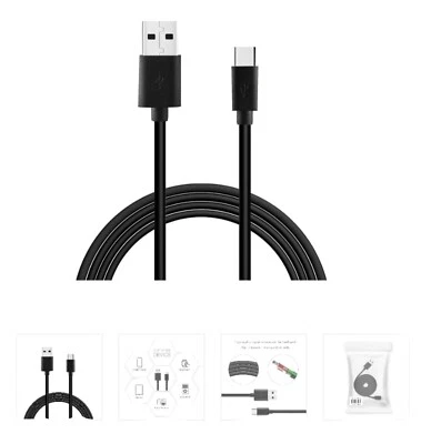 3.3FT PVC Material Type C USB 2.0 Data Cable In Black And Simple Packaging - Image 1 of 4