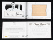 2015 Panini National Treasures Legends Cuts Booklets Bat /20 Willie Kamm Auto