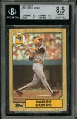 Barry Bonds Rookie Card 1987 Topps #320 BGS 8.5 - Image 1 of 2