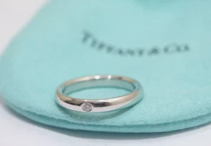 Tiffany & Co. Pt 950 Platin Peretti 1P Diamant Bandring 5" - Bild 1 von 5