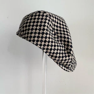 Goorin Sand Cassel Kids Newsboy Cap Wool Blend Hat S/M Brown Cream Checkerboard - Picture 1 of 8