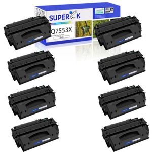 8PK Czarny Q7553X 53X Toner do drukarki wielofunkcyjnej HP LaserJet M2727nf M2727nfs - Zdjęcie 1 z 24