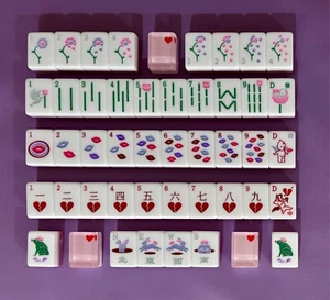 Fayes LOVE Mah Jongg tiles Two Sparrows Mahjong frog prince jokers kewpie dragon - Picture 1 of 13