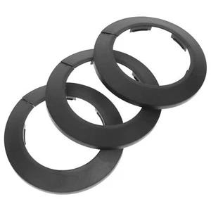 10PCS Water Pipe Decorative Cover Plumbing Plates Black Pvc Decoration Black - Picture 1 of 9