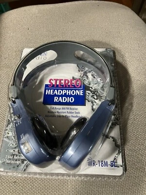 Jenson Audio Stereo Headphone Radio WR-18M NEW Old Stock Sealed Package - Image 1 of 4