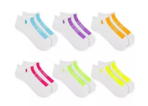 POLO RALPH LAUREN Women's 6-Pk. Stripe Low Cut Athletic Socks - Picture 1 of 8